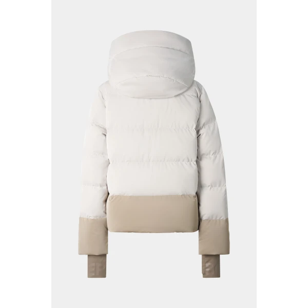 Bogner Naia Down Ski Jacket in Off White, view 3 | Jackets | Coveti