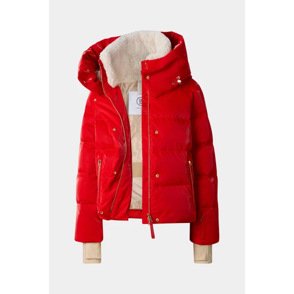 Bogner Naia Down Ski Jacket in Red, view 2 | Jackets | Coveti