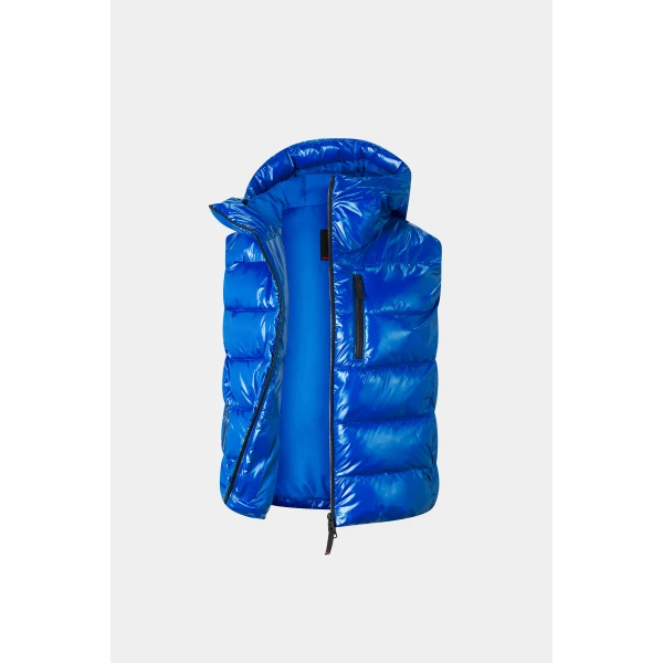 Bogner Naima Quilted Waistcoat in Blue, view 2 | Vests | Coveti