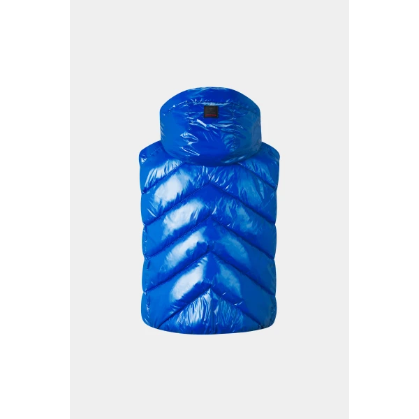 Bogner Naima Quilted Waistcoat in Blue, view 3 | Vests | Coveti