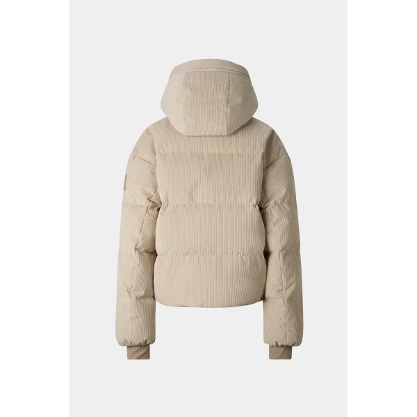 Bogner Neila Corduroy Ski Jacket in Beige, view 3 | Jackets | Coveti