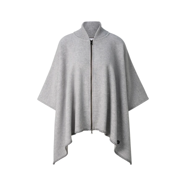Bogner Nellie Wool Mix Poncho in Light Grey | Sweaters | Coveti