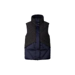 Bogner Netty Tweed Down Vest in Navy and Beige | Vests | Coveti