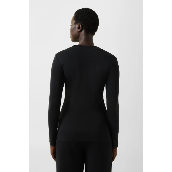Bogner Nikini Cotton Long-Sleeved Top in Black, view 4 | Long Sleeve | Coveti