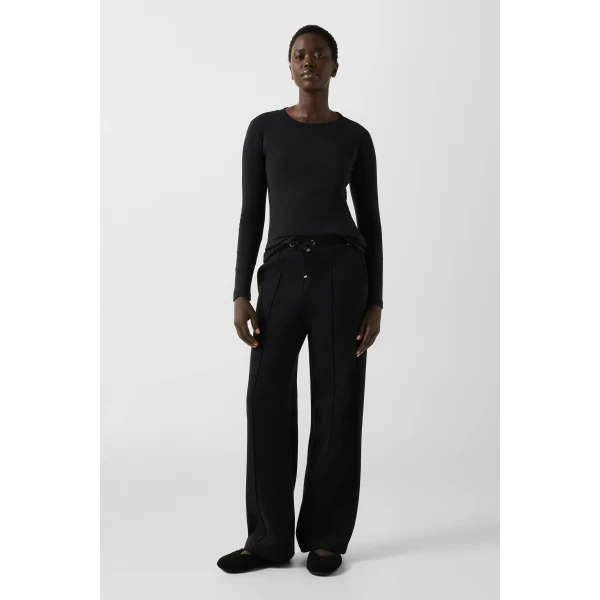 Bogner Nikini Cotton Long-Sleeved Top in Black, view 5 | Long Sleeve | Coveti