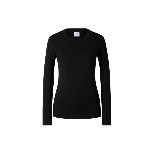 Nikini Cotton Long-Sleeved Top in Black