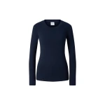 Bogner Nikini Cotton Long-Sleeved Top in Navy | Long Sleeve | Coveti