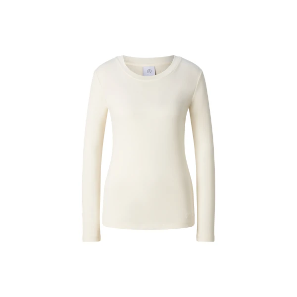 Bogner Nikini Cotton Long-Sleeved Top in Off White | Long Sleeve | Coveti