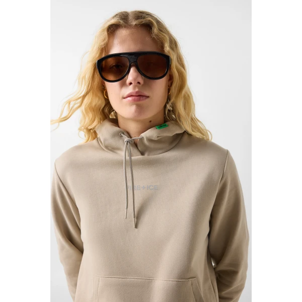 Bogner Nila Cotton Hoodie in Beige, view 6 | Hoodies | Coveti