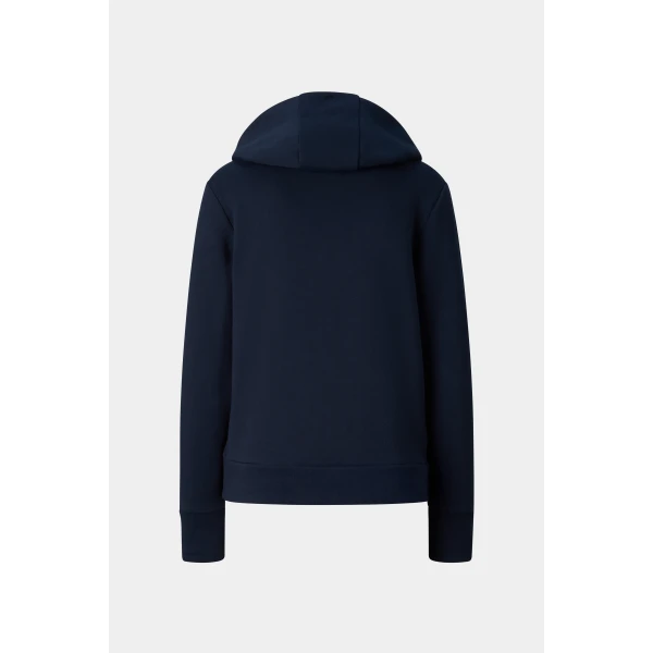 Bogner Nila Cotton Hoodie in Navy, view 2 | Hoodies | Coveti