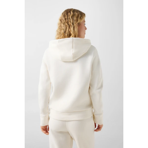 Bogner Nila Cotton Hoodie in Off White, view 4 | Hoodies | Coveti