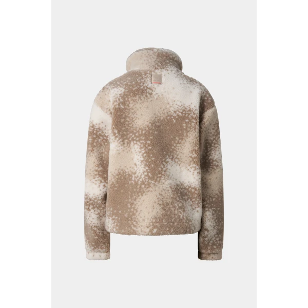Bogner Ninetta Mid-Layer Teddy Jacket in Beige and Brown, view 3 | Jackets | Coveti
