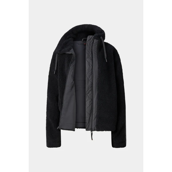 Bogner Ninetta Mid-Layer Teddy Jacket in Black, view 2 | Jackets | Coveti
