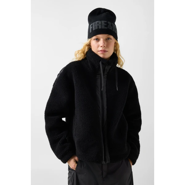 Bogner Ninetta Mid-Layer Teddy Jacket in Black, view 4 | Jackets | Coveti