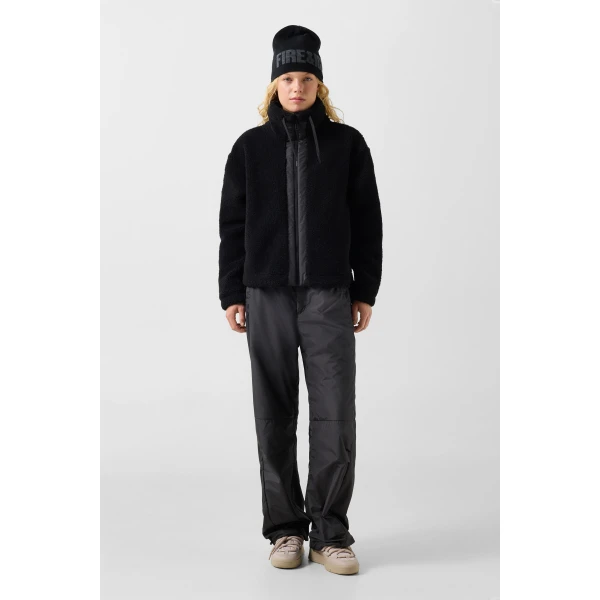 Bogner Ninetta Mid-Layer Teddy Jacket in Black, view 6 | Jackets | Coveti