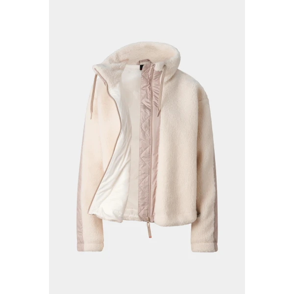Bogner Ninetta Mid-Layer Teddy Jacket in Off White, view 2 | Jackets | Coveti