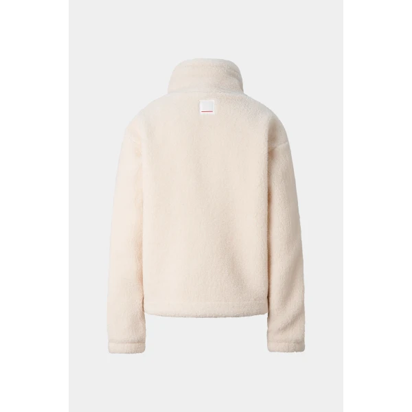 Bogner Ninetta Mid-Layer Teddy Jacket in Off White, view 3 | Jackets | Coveti