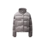 Bogner Oliva Velvet Down Jacket in Grey-Brown | Jackets | Coveti