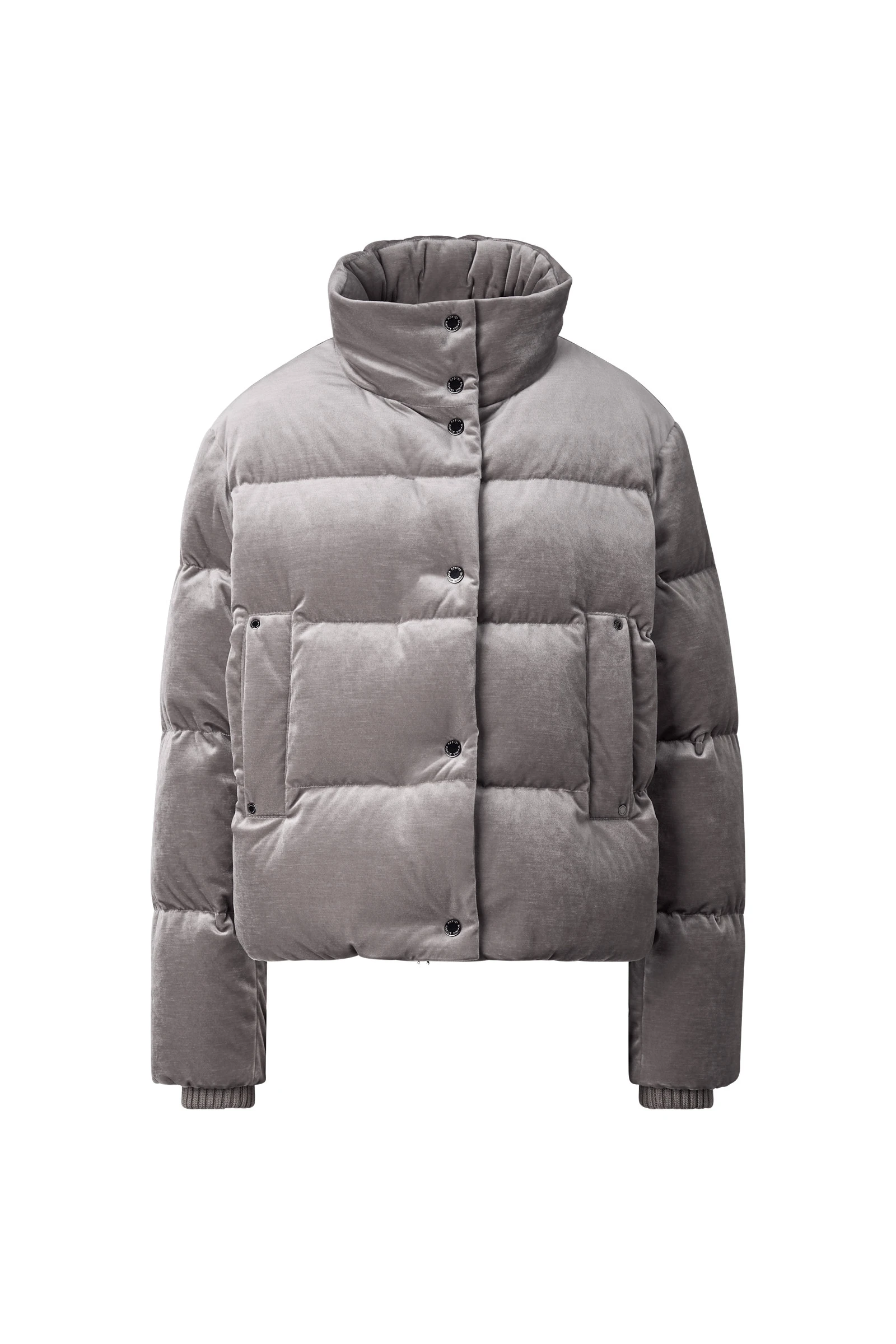 Bogner Oliva Velvet Down Jacket in Grey-Brown Bogner Oliva Velvet Down Jacket in Grey-Brown | Jackets | Coveti