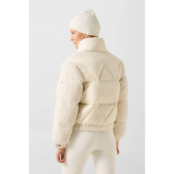 Bogner Quiny Down Teddy Jacket in Off White, view 5 | Jackets | Coveti