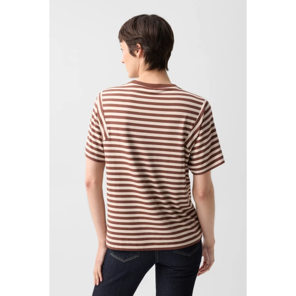 Bogner Raya T-Shirt in Brown and Sand, view 4 | T-shirts | Coveti