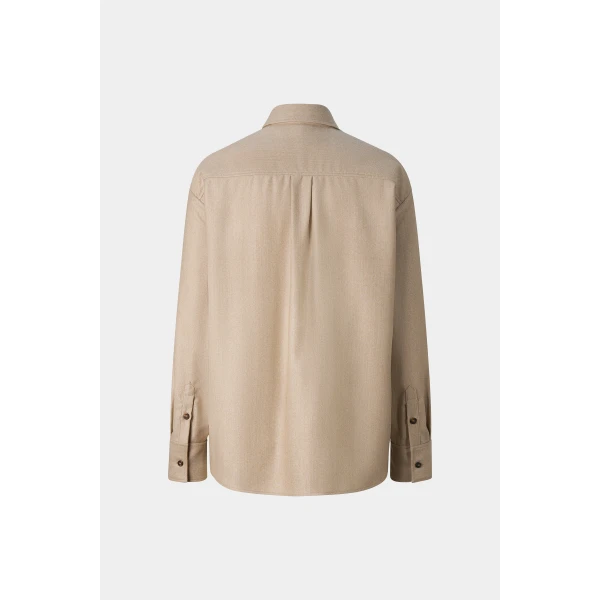 Bogner Robyn Virgin Wool Shirt Blouse in Camel, view 2 | Shirts | Coveti