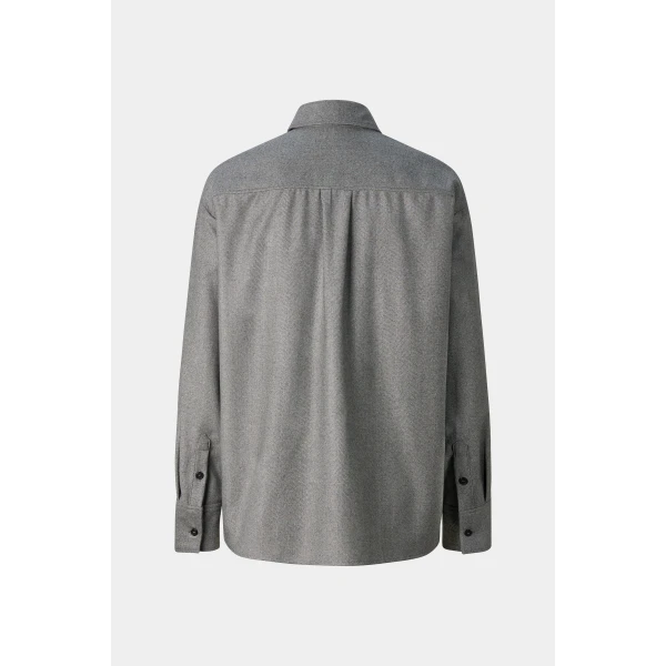 Bogner Robyn Virgin Wool Shirt Blouse in Grey, view 2 | Shirts | Coveti
