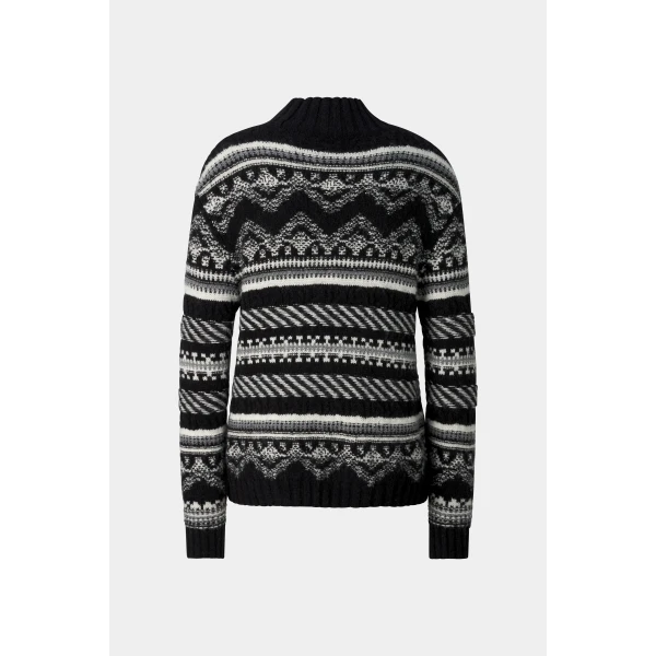 Bogner Rosa Norwegian Jumper in Black and White, view 2 | Sweaters | Coveti