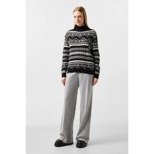 Bogner Rosa Norwegian Jumper in Black and White, view 5 | Sweaters | Coveti