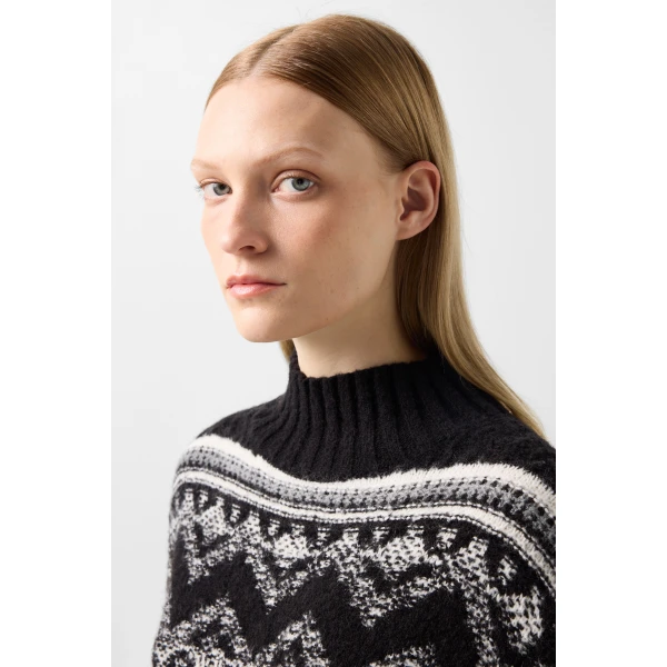 Bogner Rosa Norwegian Jumper in Black and White, view 6 | Sweaters | Coveti