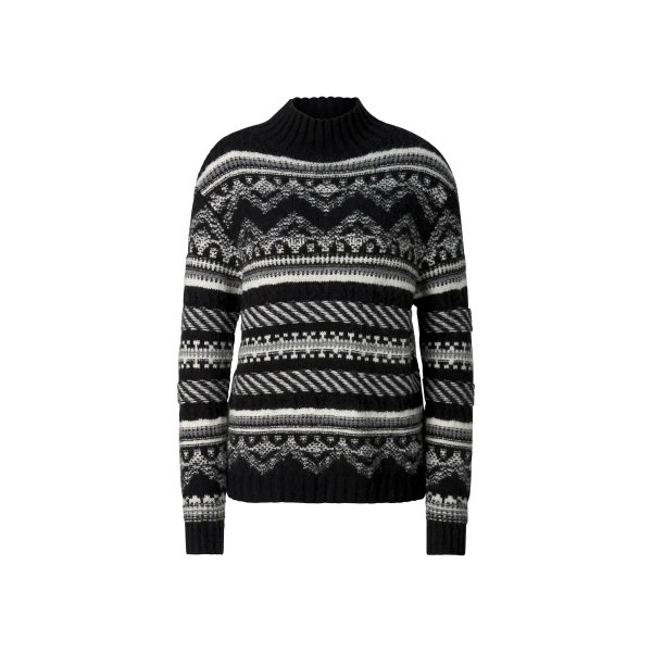 Rosa Norwegian Jumper in Black and White