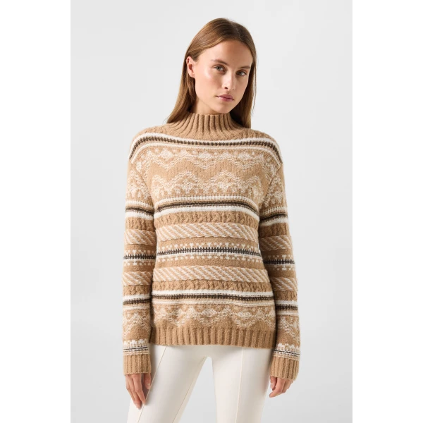 Bogner Rosa Norwegian Jumper in Camel, view 3 | Sweaters | Coveti