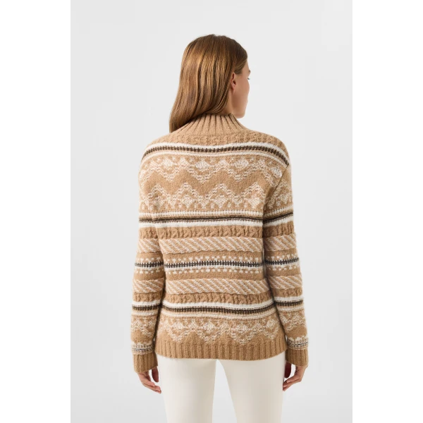 Bogner Rosa Norwegian Jumper in Camel, view 4 | Sweaters | Coveti