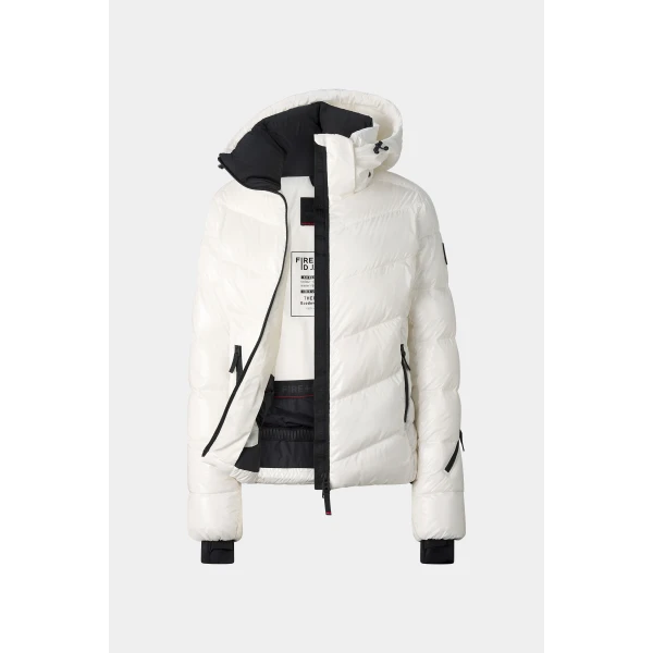 Bogner Saelly Ski Jacket in Off White, view 2 | Jackets | Coveti
