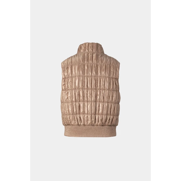 Bogner Sally Quilted Waistcoat in Camel, view 3 | Vests | Coveti
