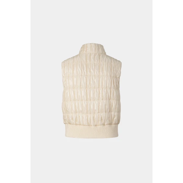 Bogner Sally Quilted Waistcoat in Cream, view 3 | Vests | Coveti