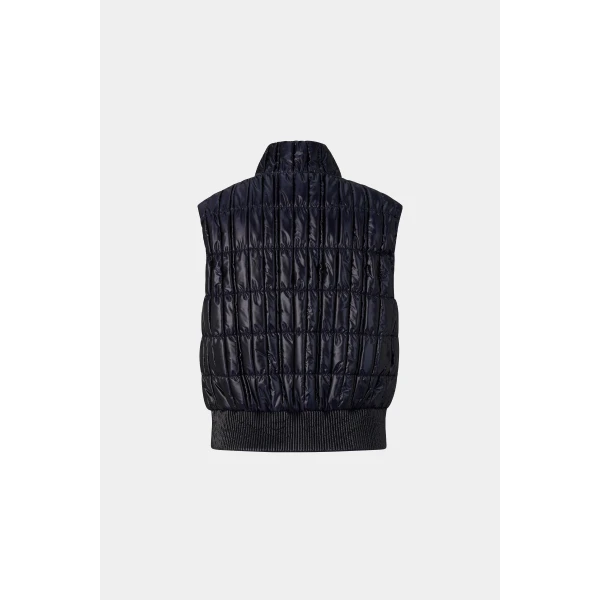 Bogner Sally Quilted Waistcoat in Navy, view 3 | Vests | Coveti