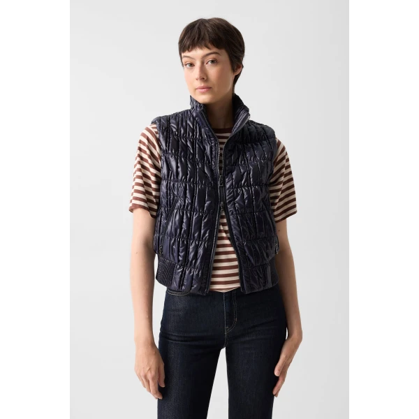 Bogner Sally Quilted Waistcoat in Navy, view 4 | Vests | Coveti