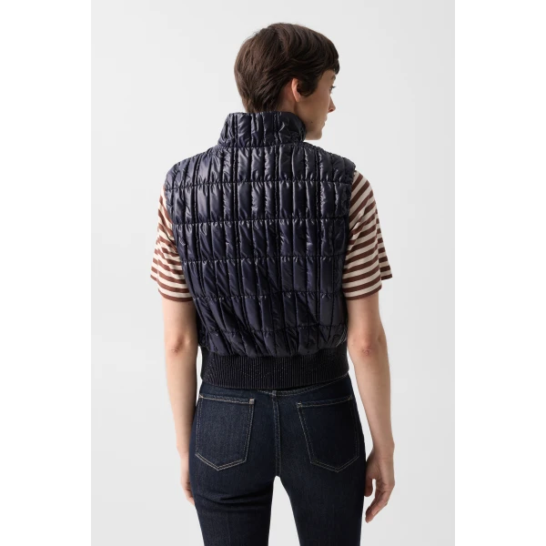 Bogner Sally Quilted Waistcoat in Navy, view 5 | Vests | Coveti