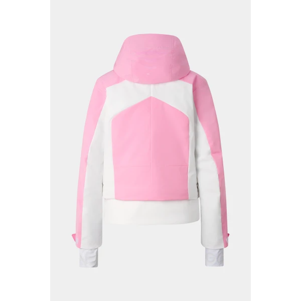 Bogner Sara Ski Jacket in Pink and White, view 3 | Jackets | Coveti