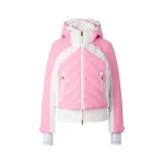 Bogner Sara Ski Jacket in Pink and White | Jackets | Coveti