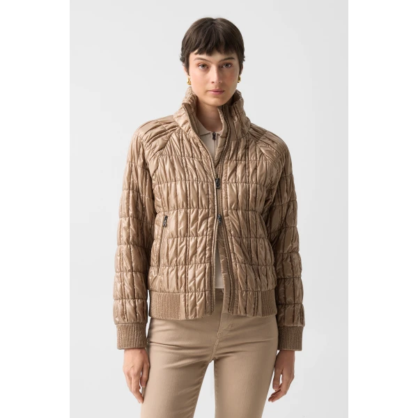 Bogner Sherry Quilted Jacket in Camel, view 4 | Jackets | Coveti