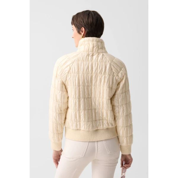 Bogner Sherry Quilted Jacket in Cream, view 5 | Jackets | Coveti