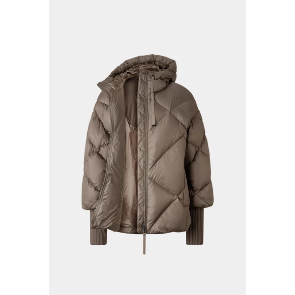 Bogner Sheryl Down Jacket in Grey-Brown, view 2 | Jackets | Coveti