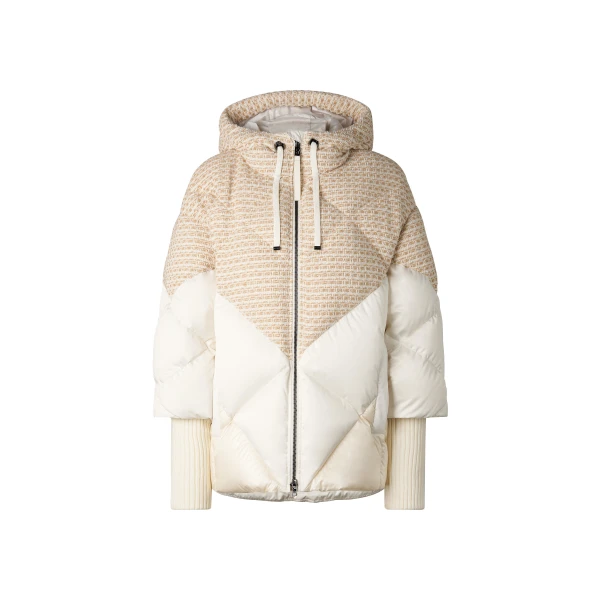 Bogner Sheryl Down Jacket in Off White and Beige | Jackets | Coveti