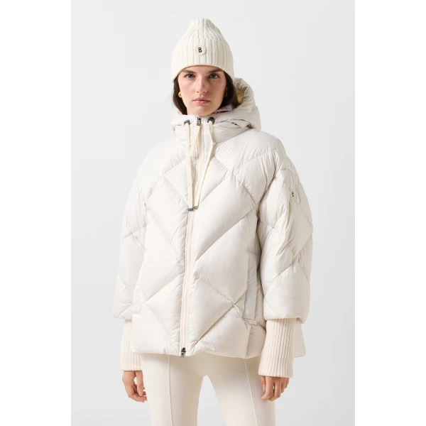 Bogner Sheryl Down Jacket in Off White, view 4 | Jackets | Coveti