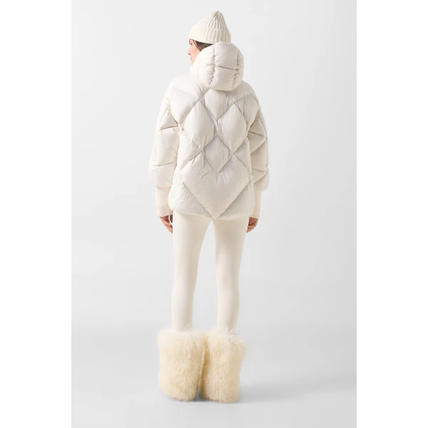 Bogner Sheryl Down Jacket in Off White, view 5 | Jackets | Coveti