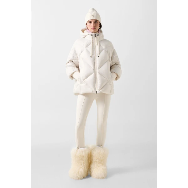 Bogner Sheryl Down Jacket in Off White, view 6 | Jackets | Coveti