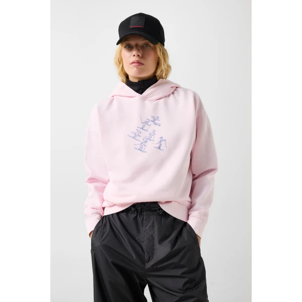 Bogner Sibel Cotton Hoodie in Pink, view 3 | Hoodies | Coveti
