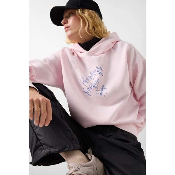 Bogner Sibel Cotton Hoodie in Pink, view 6 | Hoodies | Coveti